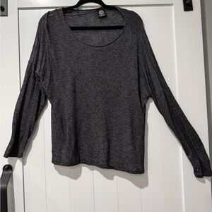 Bobeau Charcoal Long Sleeve Top